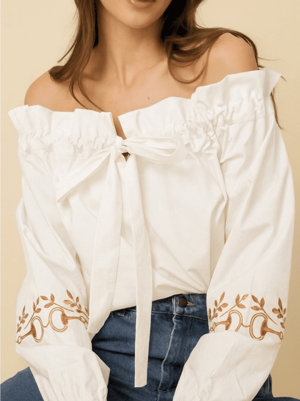 RONNER | Lisette Blouse | Embroidered, Small
